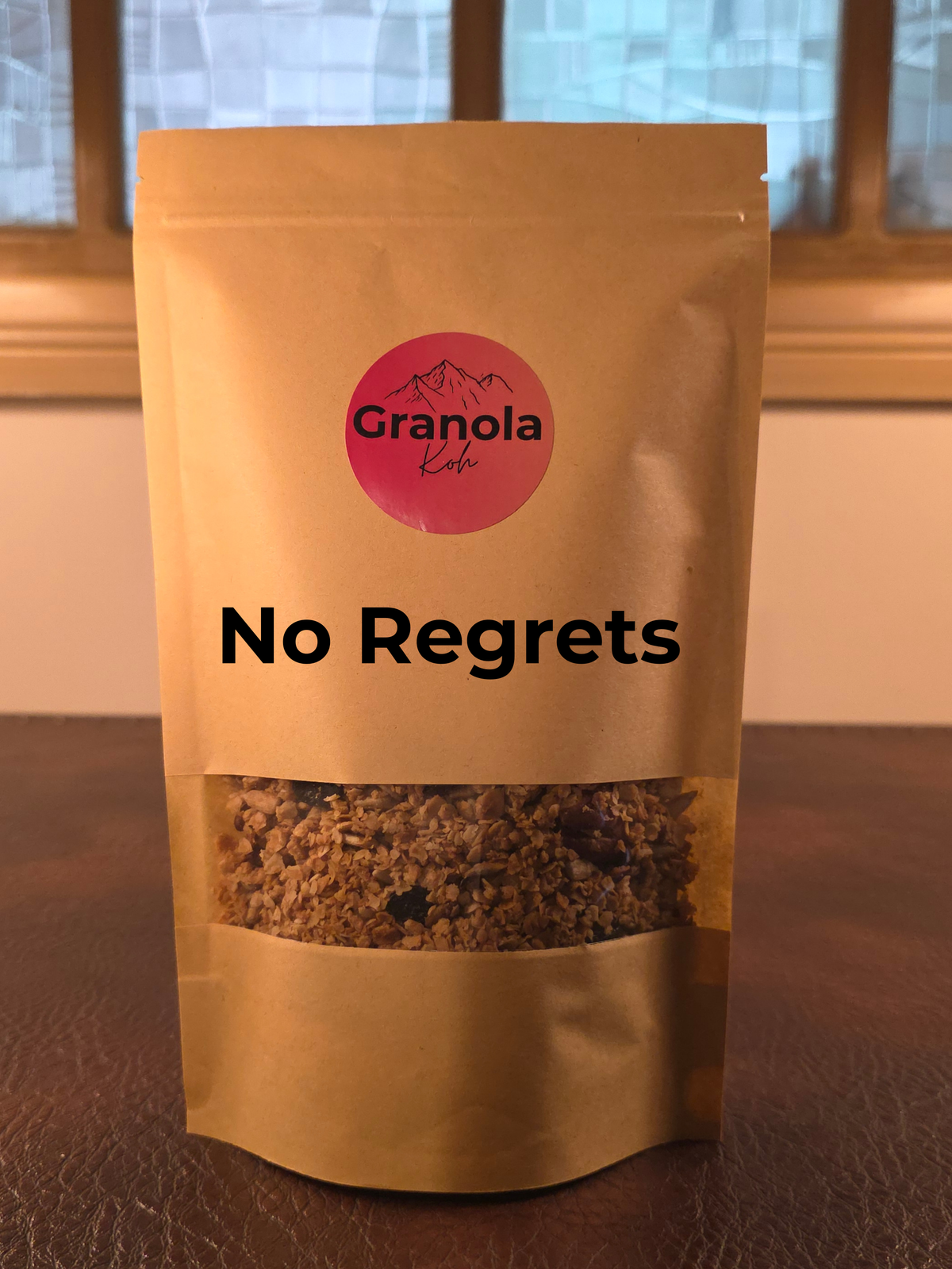 No Regrets granola by Granola Koh - oats, chocolate chips and peanut butter, 150g, 300g and 600g pack